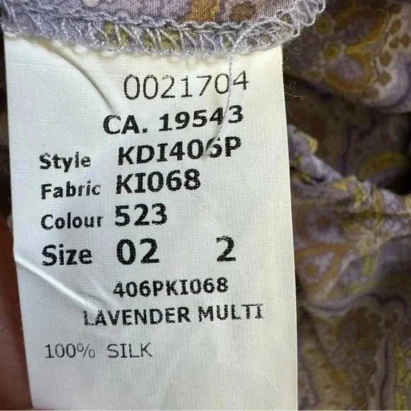 Vintage Rare  2004 Michael Kors Womens lavender multi 100% silk Dress size 2 - Picture 6 of 11